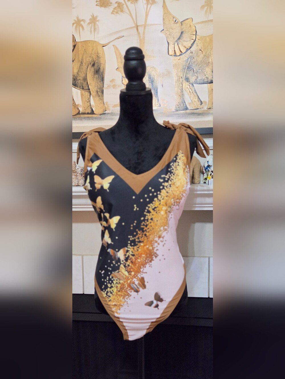 Mew Mews "Buffy" Swimsuit & Matching Sarong Set (Size 3X)